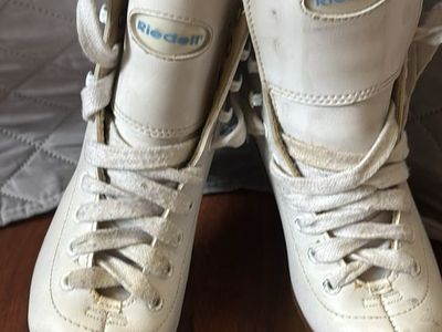 Riedell White Ice Skates Used