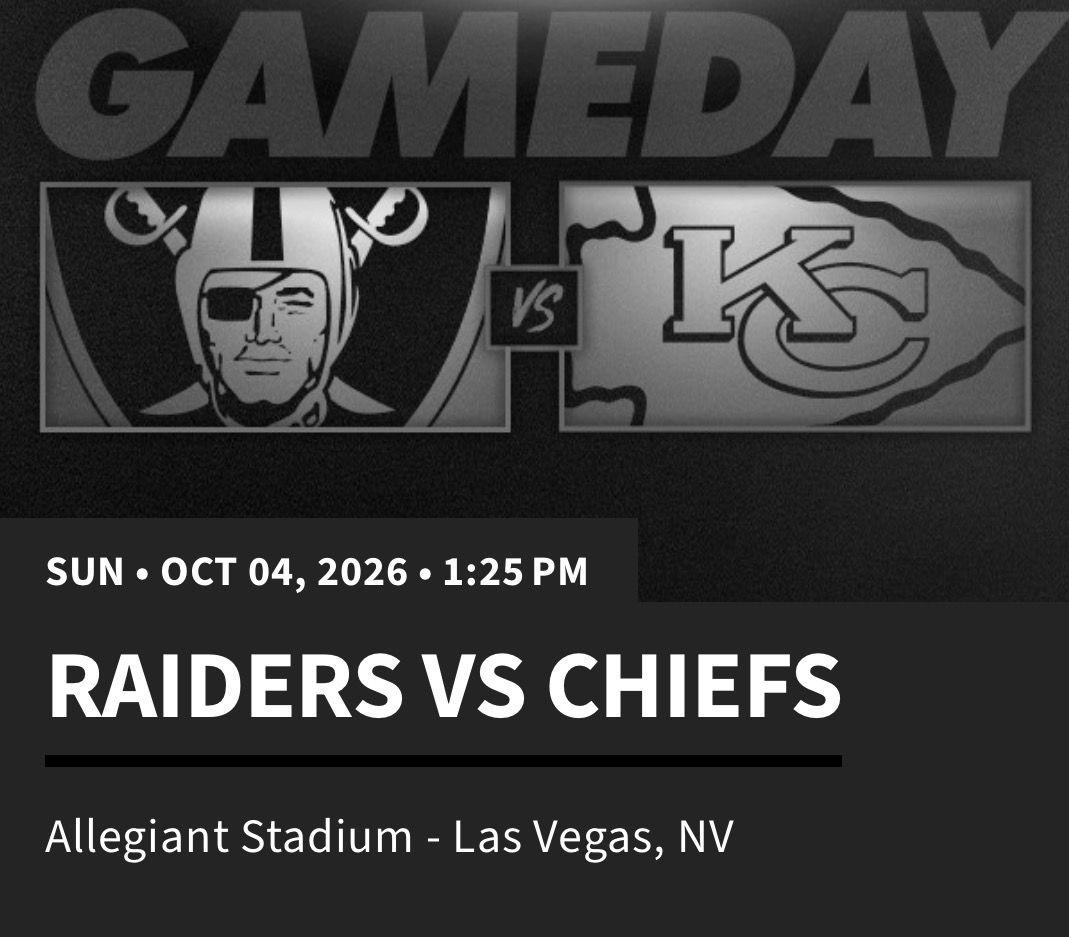 Raiders Tickets, Sec 202, Row 1.