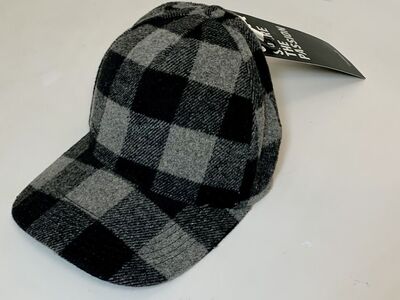 NWT Buffalo Check Wool Blend Hat Black/Gray CTR