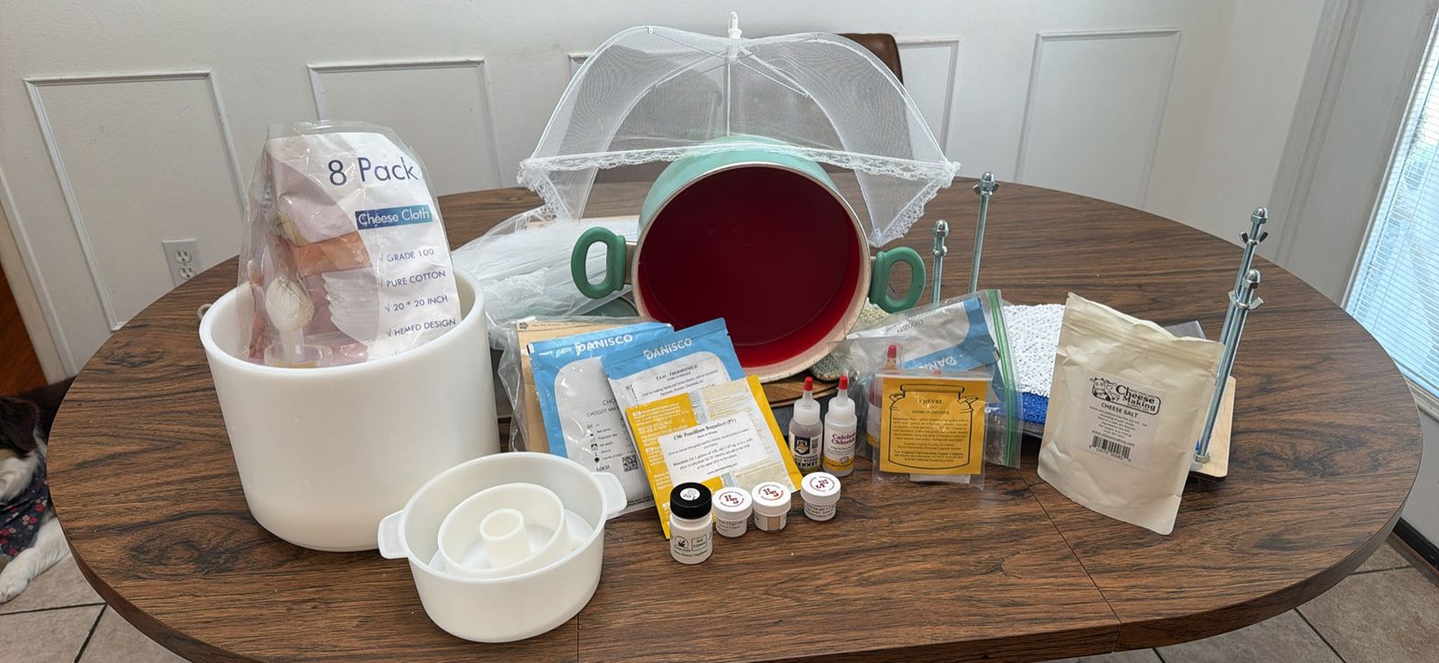 Complete Home Cheese Making Kit with Press, Molds, Cultures & Cheese