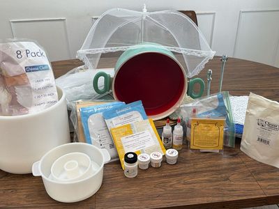 Complete Home Cheese Making Kit with Press, Molds, Cultures & Cheese
