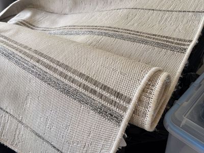 9 Foot Outdoor rug (used indoors) 79”x104” 6.7’x9’