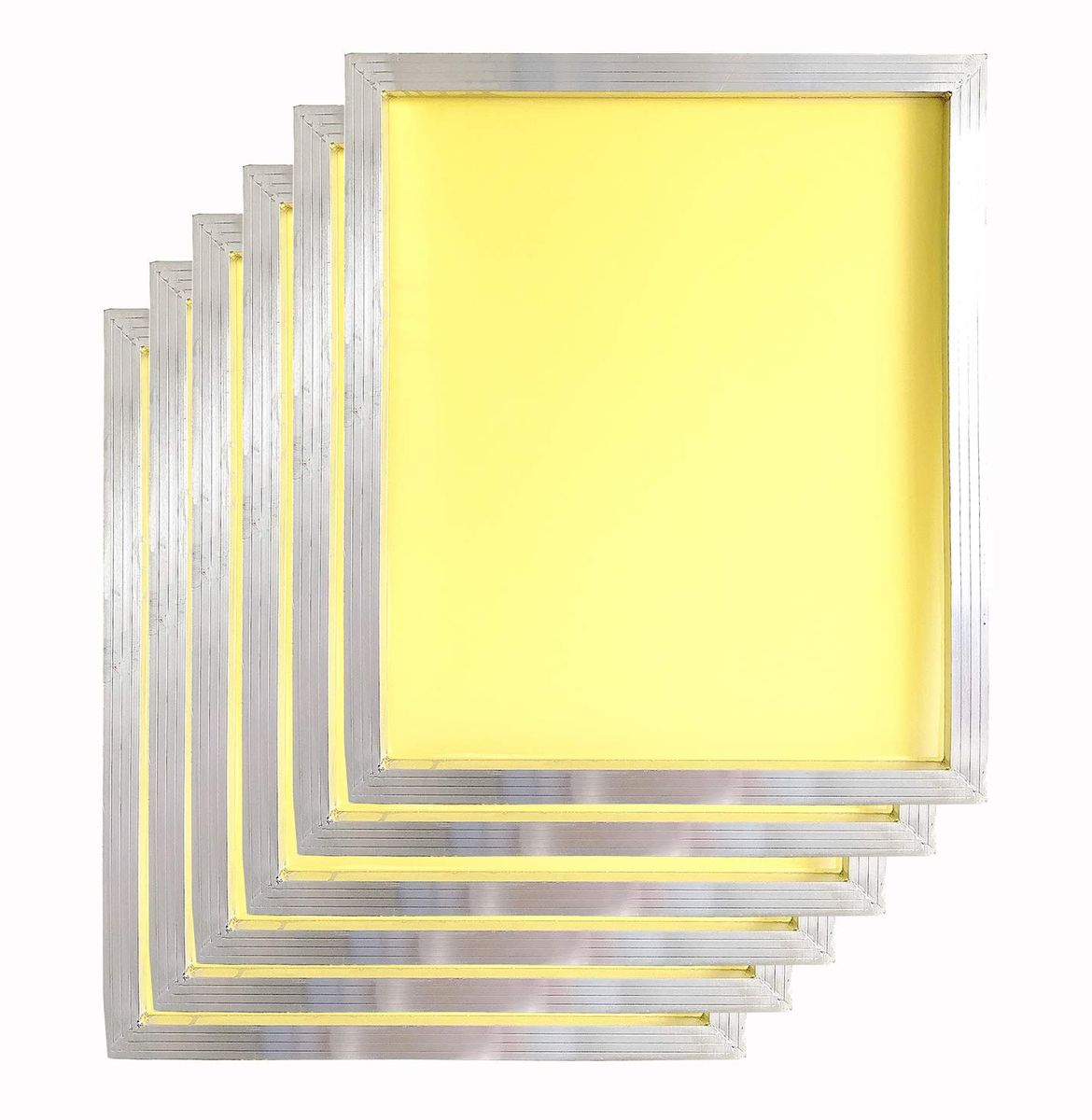 New Aluminum Silk Screen Printing Screens 20 x 24 Inch Frame-230 Yellow Mesh (6 PCS)