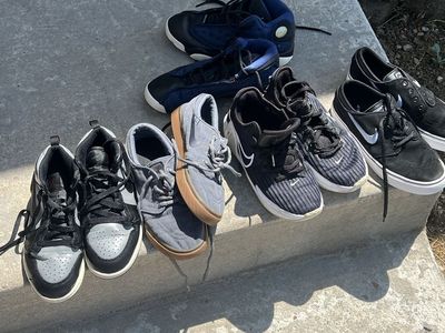 Lot of 6 Used Boy's Sneakers - Nike, Jordan, Vans & More - Various Sizes & Styles