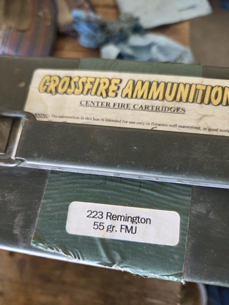 500 Rounds of 223 Remington 55gr FMJ Ammunition in Metal Ammo Can