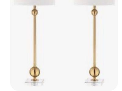 NEW-Mid Century Lamps Set of 2