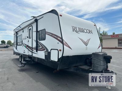 2016 Dutchmen RV Rubicon 2800 Toy Hauler Travel Trailer Front Bedroom