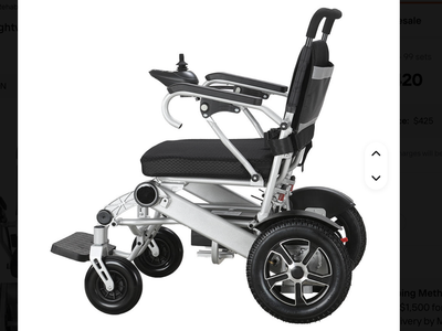 Brand New in box Aluminium Alloy Portable Lightweight Folding Foldable Power Wheel Chair