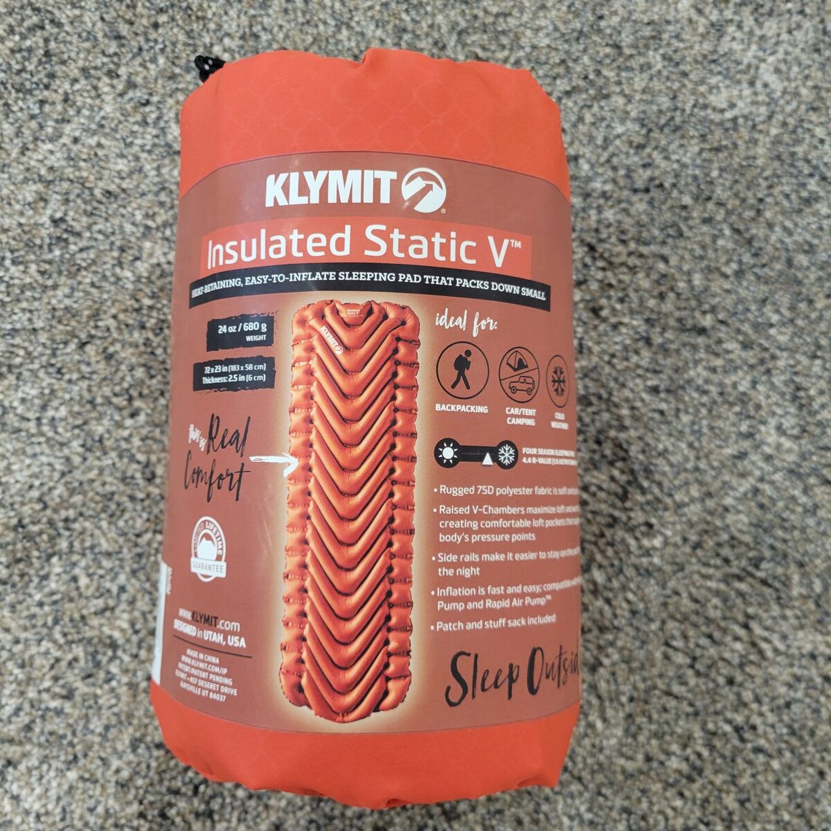 KLYMIT Insulated Static V Lite Inflatable Sleeping
