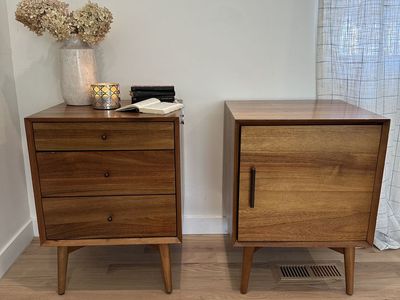 West Elm Mid - Century Modern Nightstands Pair