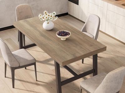 GarveeHome Industrial Dining Table 63"
