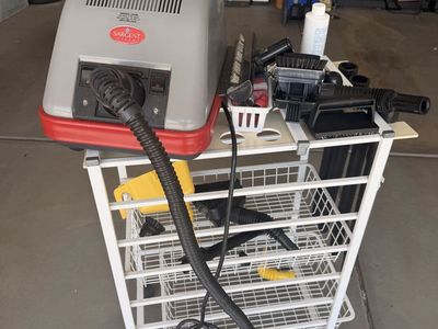 Sargent Steam Cleaner System with Rolling Cart & Attachments