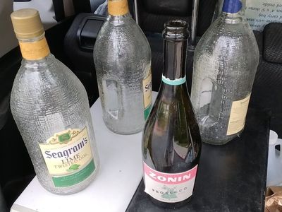 Uby bysed Seagram's Gin & Zonin Prosecco Empty Glass Bottles - Crafting & Decor