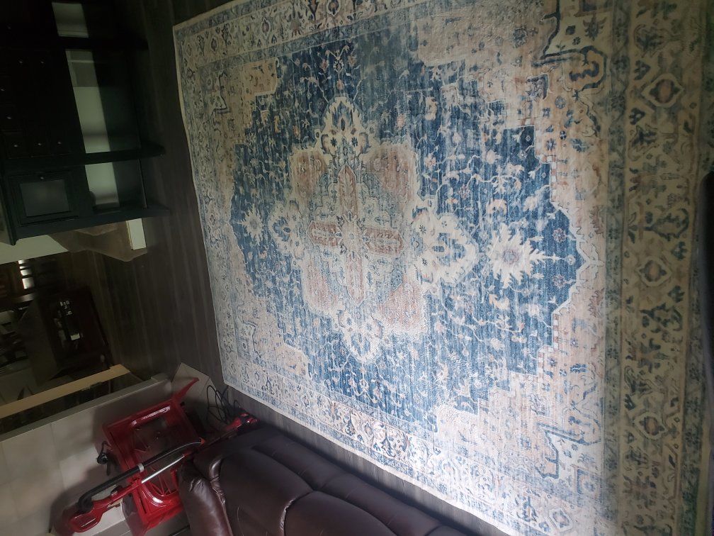 Blue and White Decorative Rug