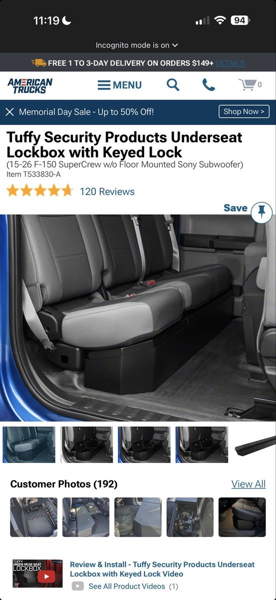TUFFY security box (F-150)