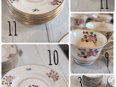China, tea cup and saucer set of 24