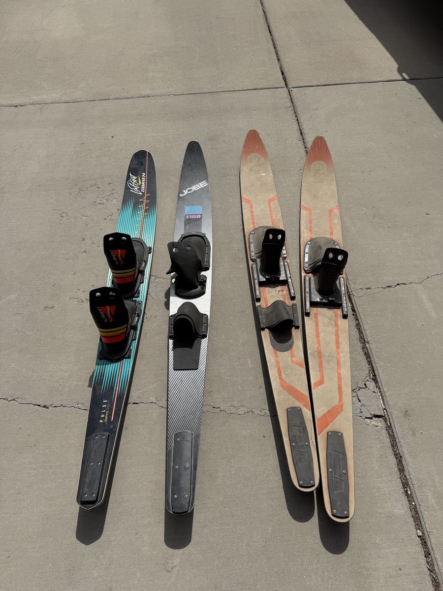 Mix of water skis