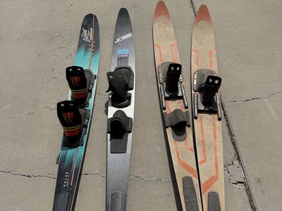 Mix of water skis