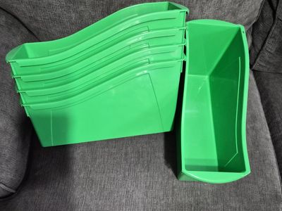 Book and binder storage organization bins