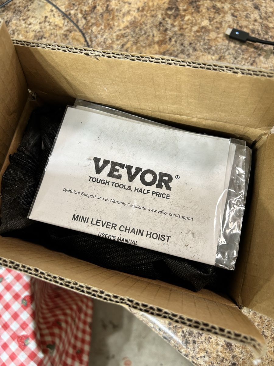 VEVOR Mini Lever Chain Hoist HX0.25-3, 1/4 Ton Lifting Capacity, 10ft Lifting Height, New