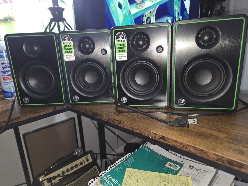 Mackie CR-X Series, 4.5-Inch Multimedia Monitors with Professional Studio-Quality Sound - Pair (CR4-X) QUAD SETUP