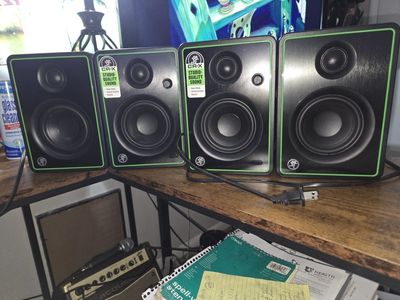 Mackie CR-X Series, 4.5-Inch Multimedia Monitors with Professional Studio-Quality Sound - Pair (CR4-X) QUAD SETUP