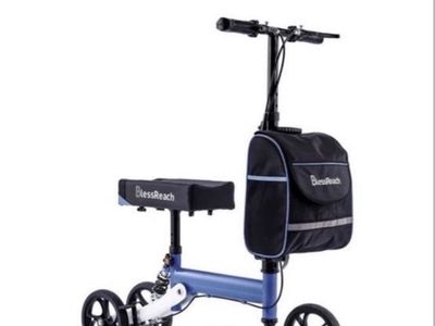 Brand New Nd Fully Assembled and Height Adjustable Post Surgery Knee Scooter With Shock Absorber. Replaces Crutches WB-2105