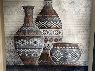 Cozy Southwestern textured canvas Art