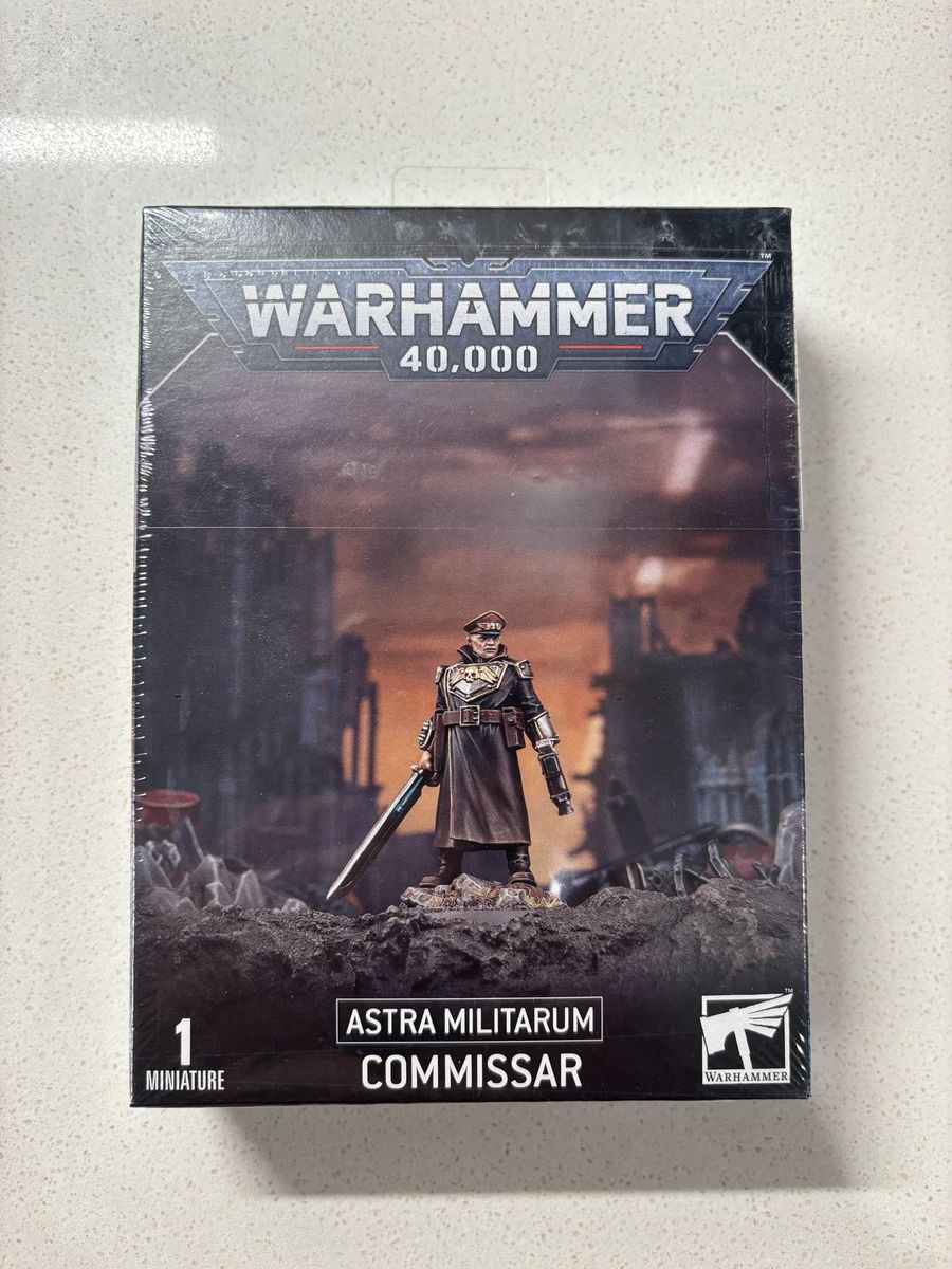 Warhammer 40K Astra Militarum Commissar Miniature - New in Box