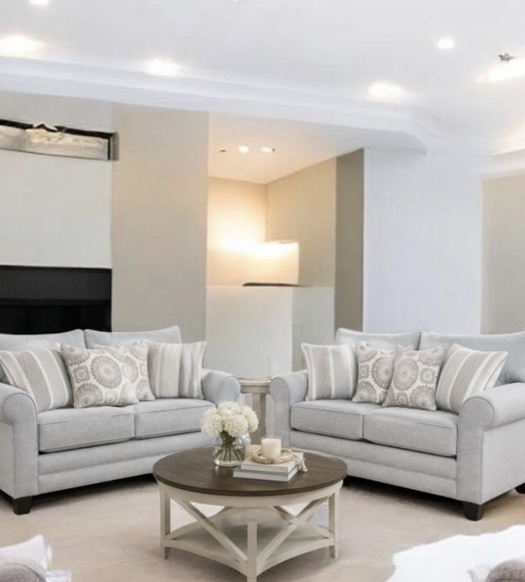 Light Gray Sofa & Loveseat Set