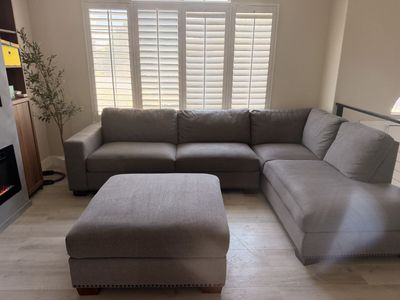 Gray sectional sofa