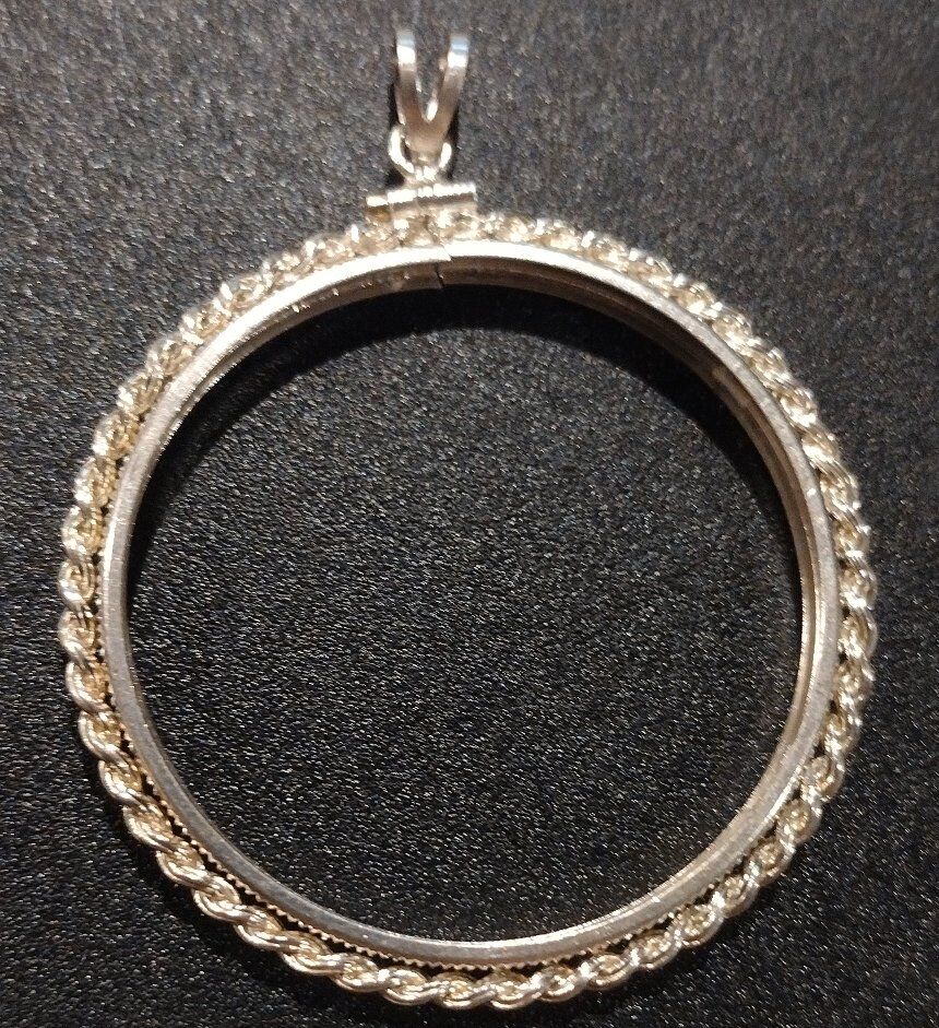 STERLING SILVER DOLLAR COIN PENDANT