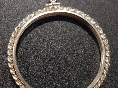 STERLING SILVER DOLLAR COIN PENDANT