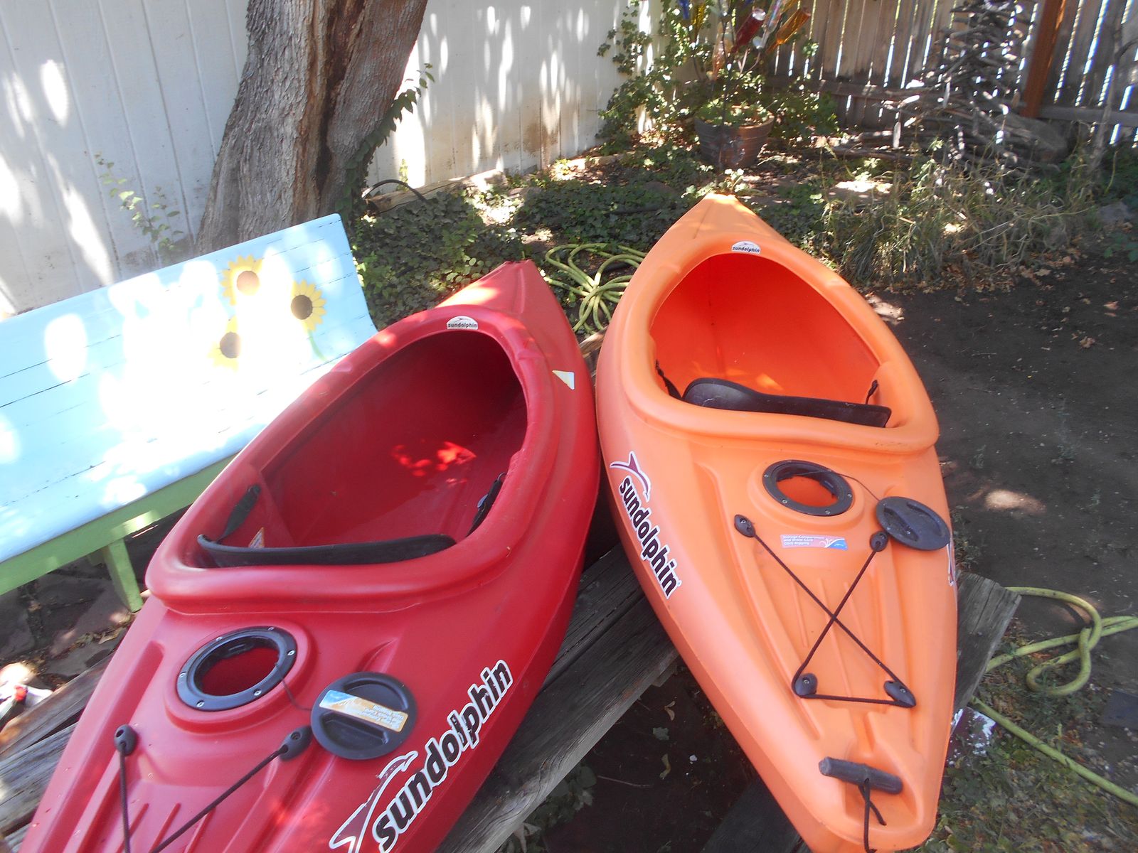 2 Dolphin Kayaks For Sale with Oars $160 each
