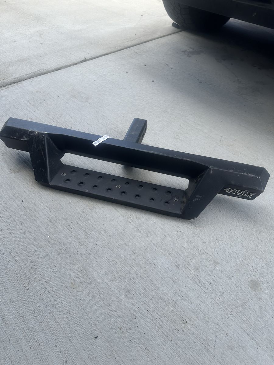 HDX Black Truck Hitch Step Receiver with Anti-Slip Pad - Heavy Duty Steel Bar