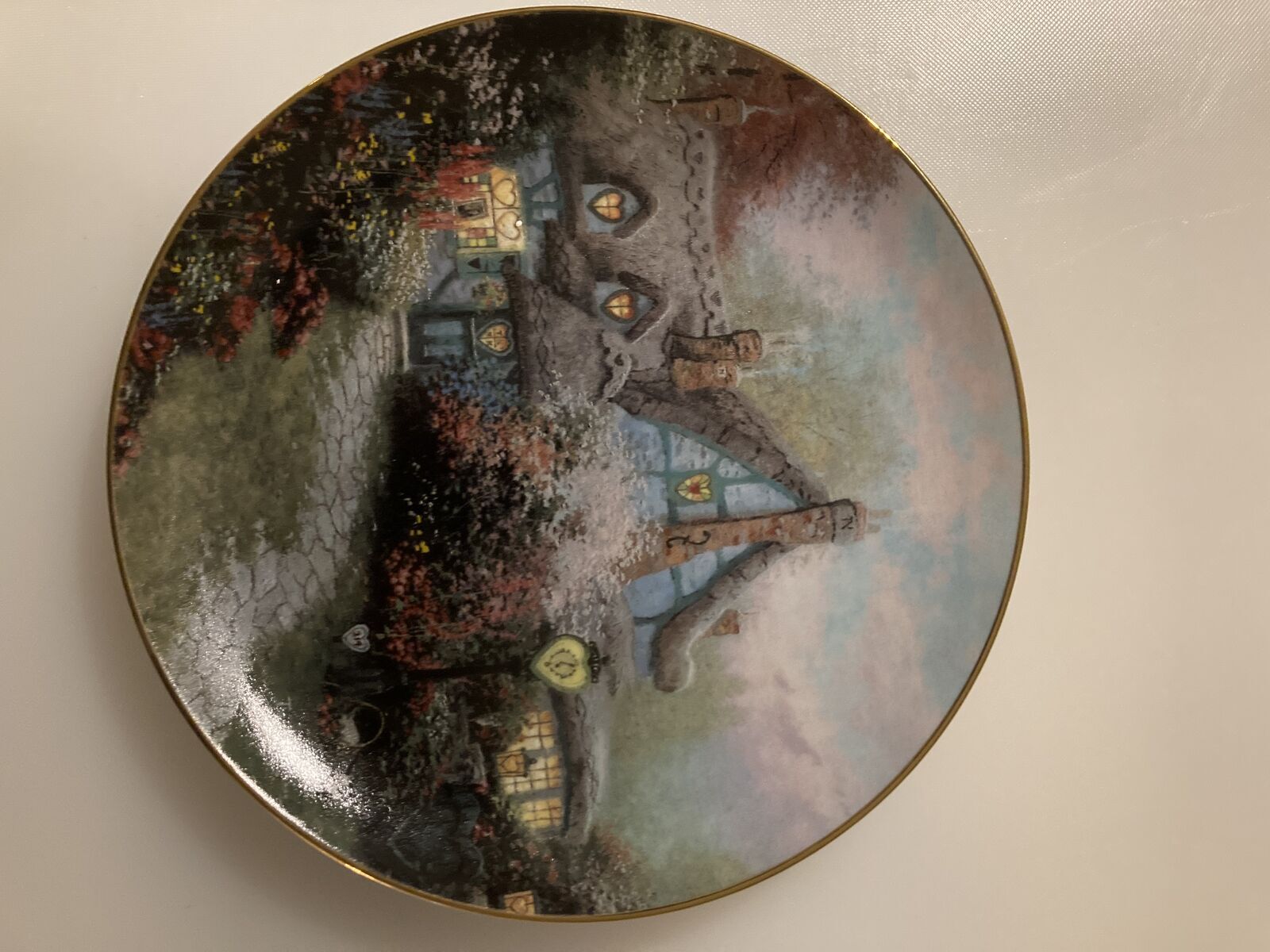 Vintage Thomas Kinkade "Sweetheart Cottage" Heirloom Porcelain Collectors Plate