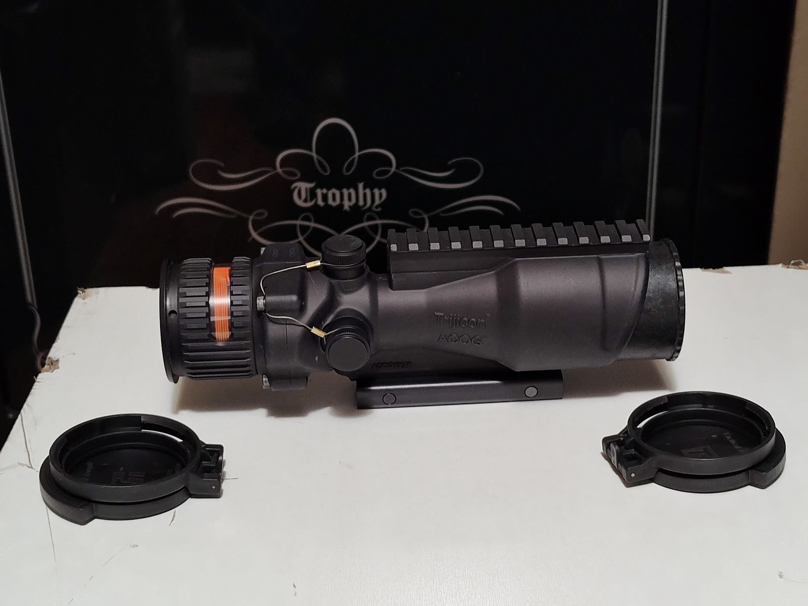 Trijicon ACOG TA648-308 6x48 .308 Red Chevron Scope with Tenebraex TA97 ARD Military Optic