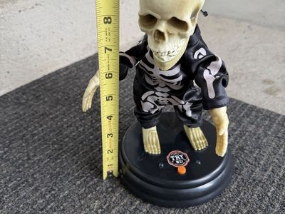Animated Skeleton in Pajamas Halloween Prop 9 Inch