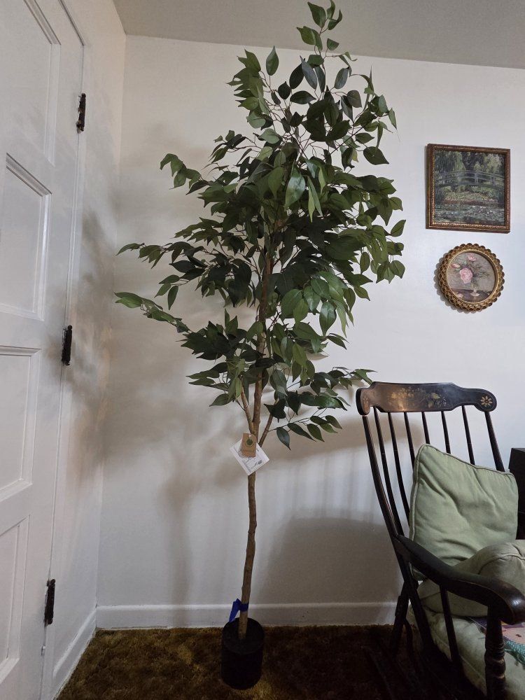 6ft Artificial Ficus Tree Potted Plant Indoor Home Decor
