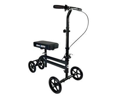 KneeRover Economy Knee Scooter/Walker - Black, Adjustable Height, All-Terrain