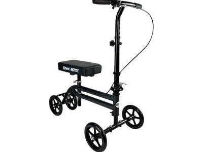 KneeRover Economy Knee Scooter/Walker - Black, Adjustable Height, All-Terrain