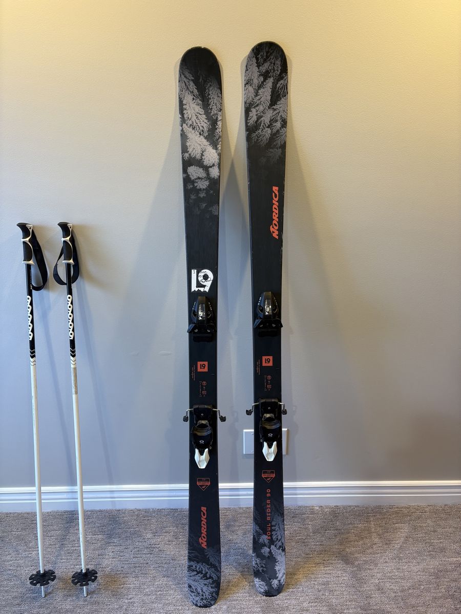 Nordica Soul Rider 90 Skis with Tyrolia Attack2 13 Bindings & Poles