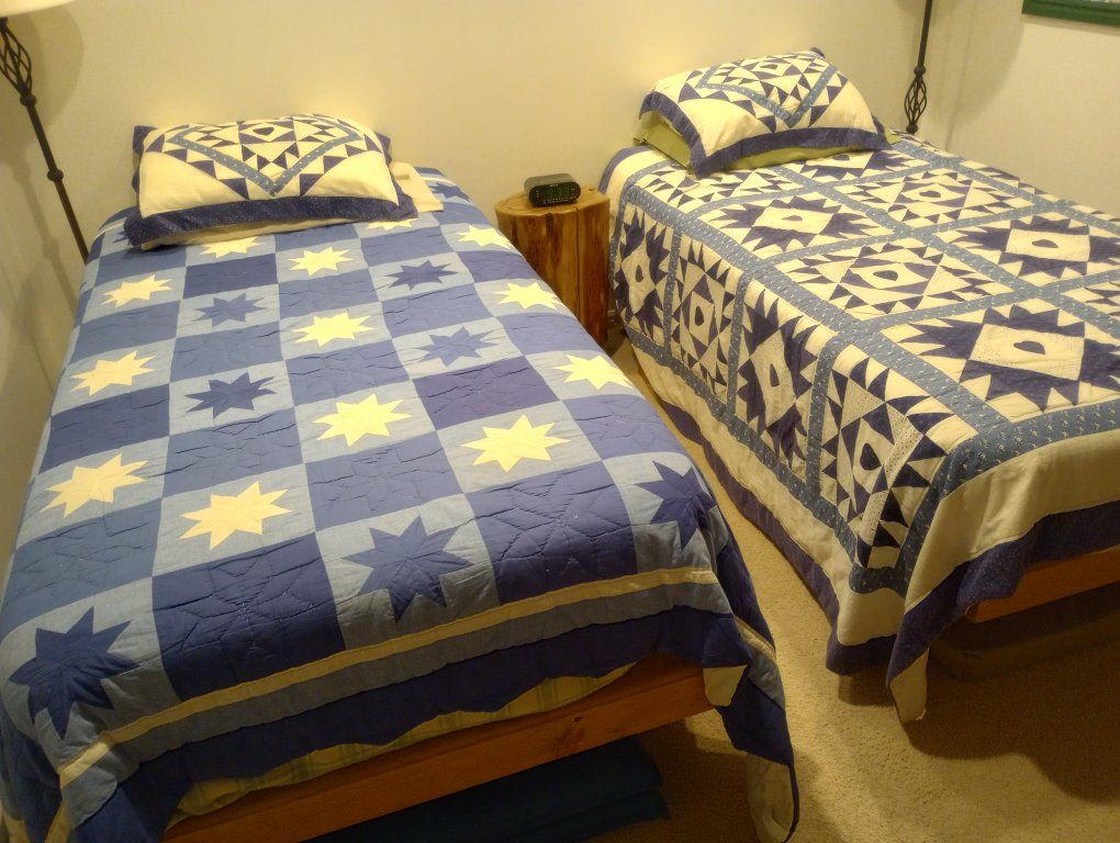2 Twin Beds with all Bedding