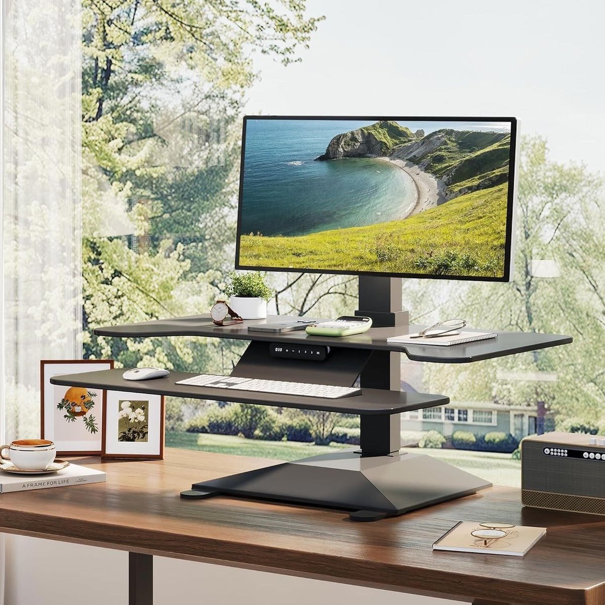 36” Electric Standing Desk Converter – Brand New Open Box