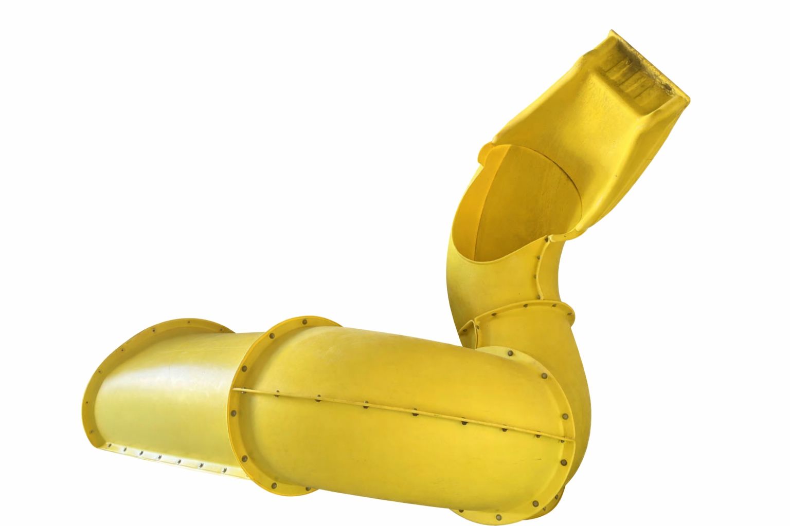 Tall Twisty Yellow Playground Slide