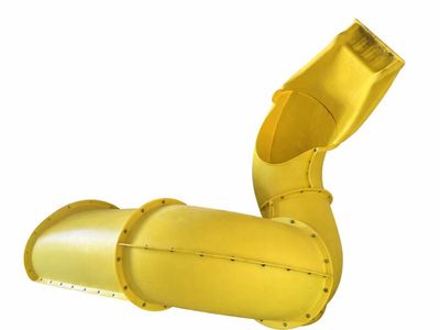 Tall Twisty Yellow Playground Slide