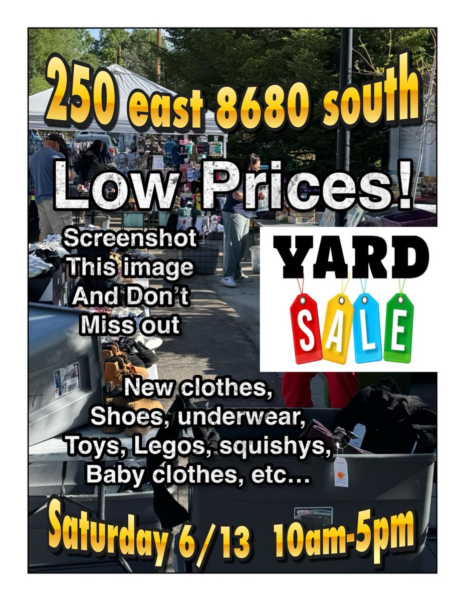 Huge Yard Sale Historic Sandy