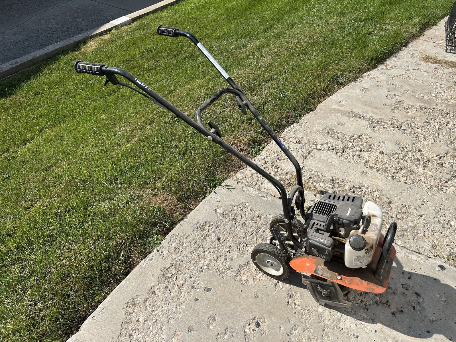 Gas-Powered Walk-Behind Garden Tiller Cultivator
