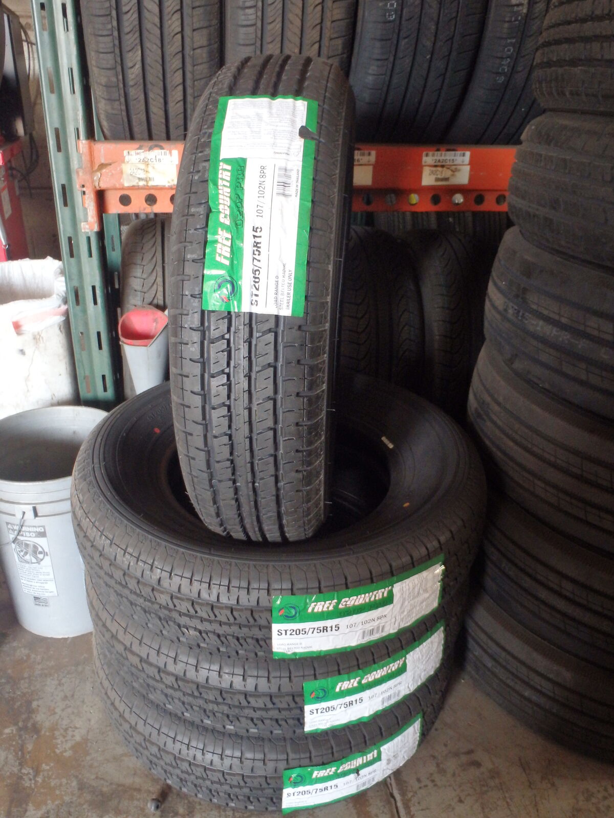 205/75R15 FREE COUNTRY 0207 PRO SET OF NEW TRAILER TIRES