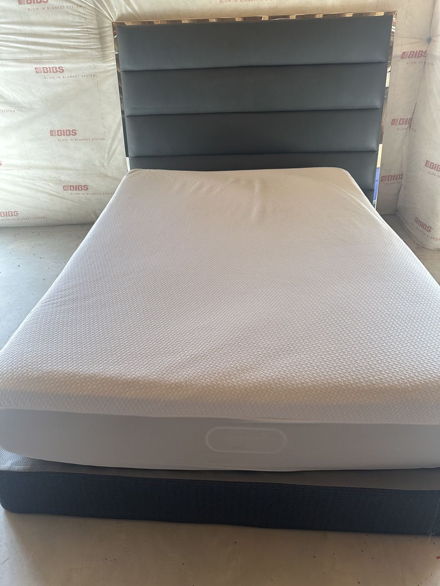 Beautyrest 13” Queen size mattress, box spring, frame and headboard